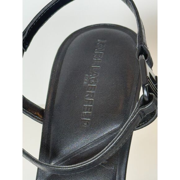 Karl Lagerfeld Women's Size 10M Black Cybil High-Heel Ankle Strap Sandals NWOB - Picture 11 of 11